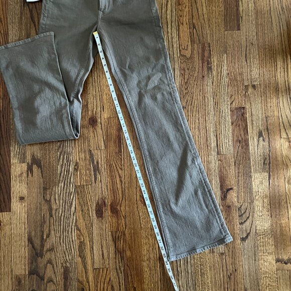 Loomstate Kharma Organic Cotton Medium Low Waist Driftwood Gray/Green Bootcut 27 - Picture 6 of 8